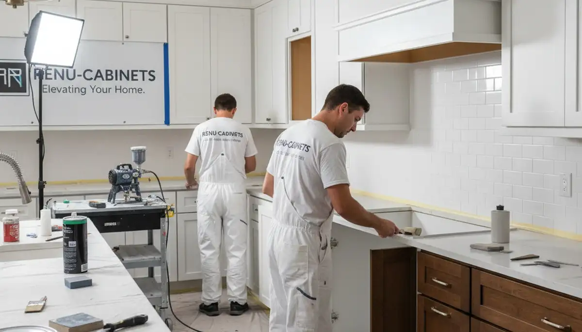 Professional cabinet painting and kitchen refinishing in Redding, CA by expert house painters
