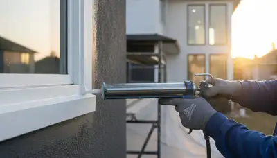 Professional caulking and sealing on Redding, CA home exterior by expert house painters
