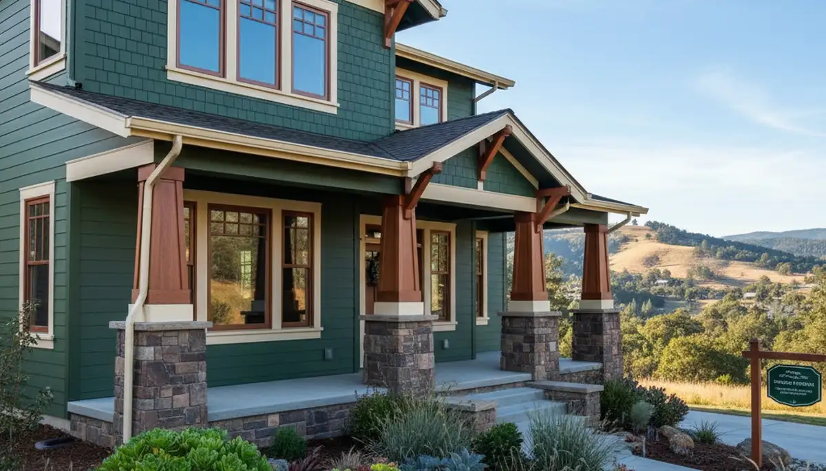 Freshly painted Redding CA home exterior showcasing smooth, durable finish by professional house painters