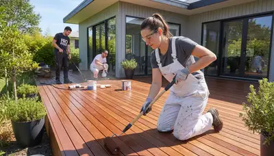 Professional deck staining and wood protection by house painters in Redding, CA