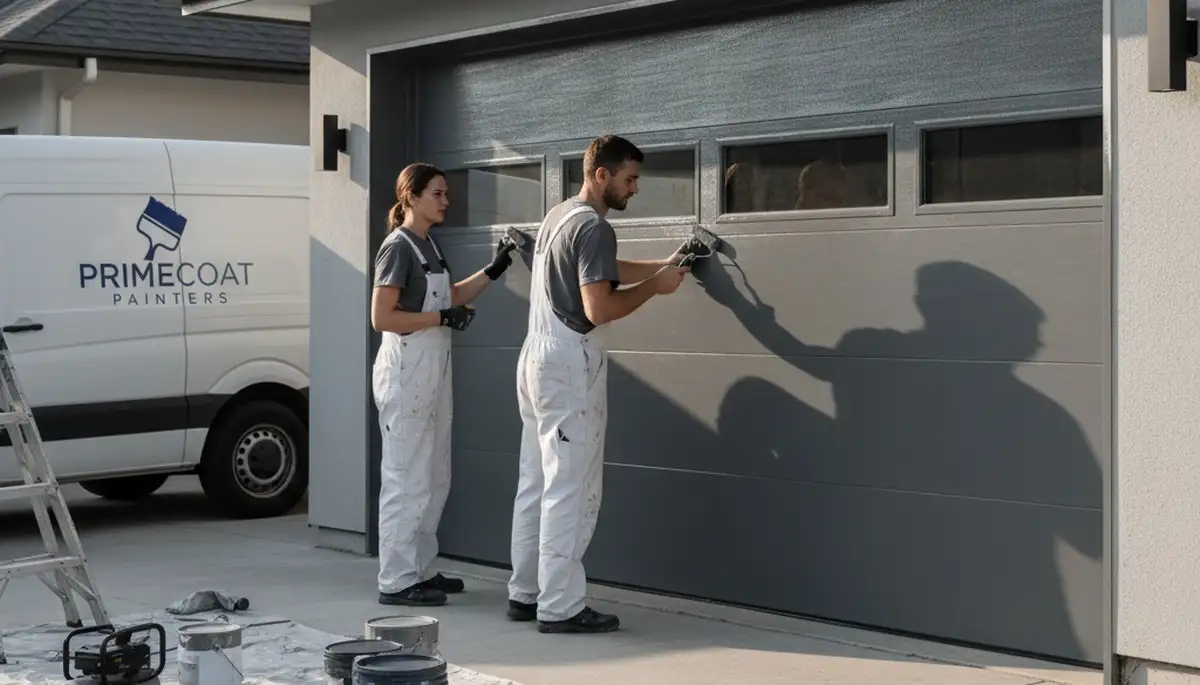 Professional garage door painting service in Redding, CA by expert house painters
