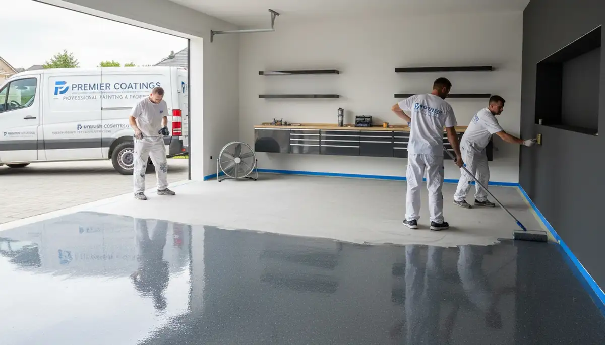 Professional garage floor epoxy coating in Redding, CA for durable, heat‑resistant surfaces