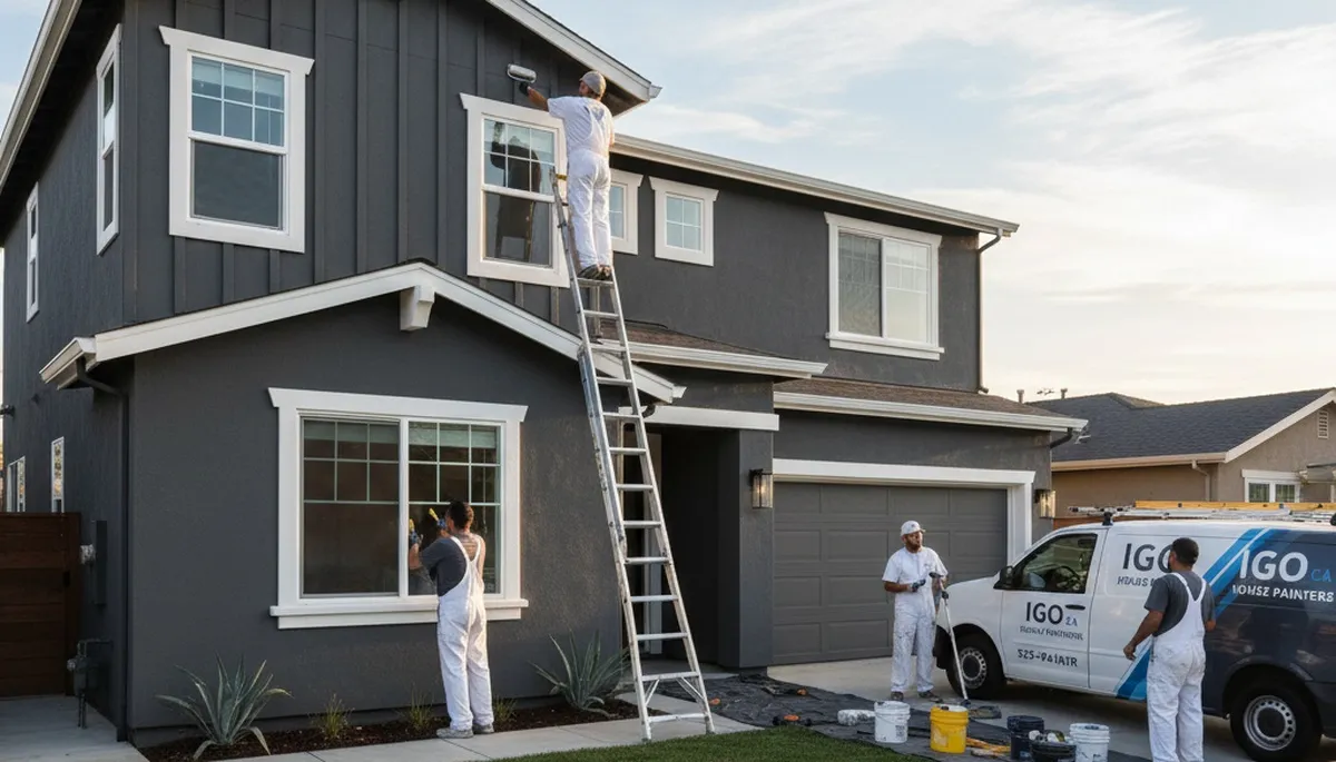 Redding, CA house painting contractor providing professional interior and exterior painting services