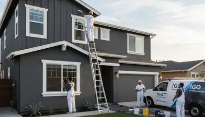 Redding, CA house painting contractor providing professional interior and exterior painting services