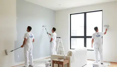 Professional interior house painters in Redding, CA applying durable wall paint finishes