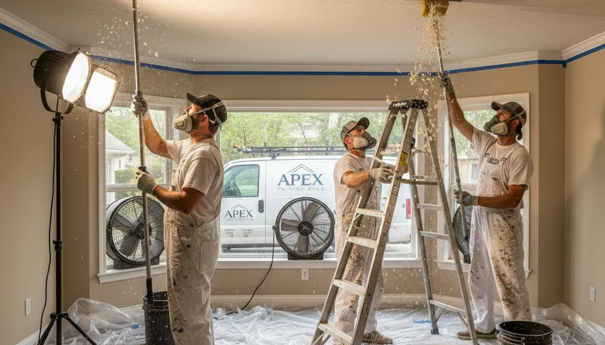 Professional popcorn ceiling removal and refinishing by house painters in Redding, CA