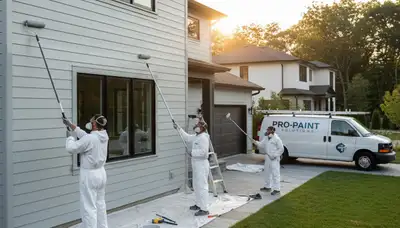 Professional siding painting on a Redding, CA home exterior by local painting contractors